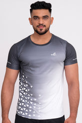 Gradient Round Neck T-Shirt Dark Grey